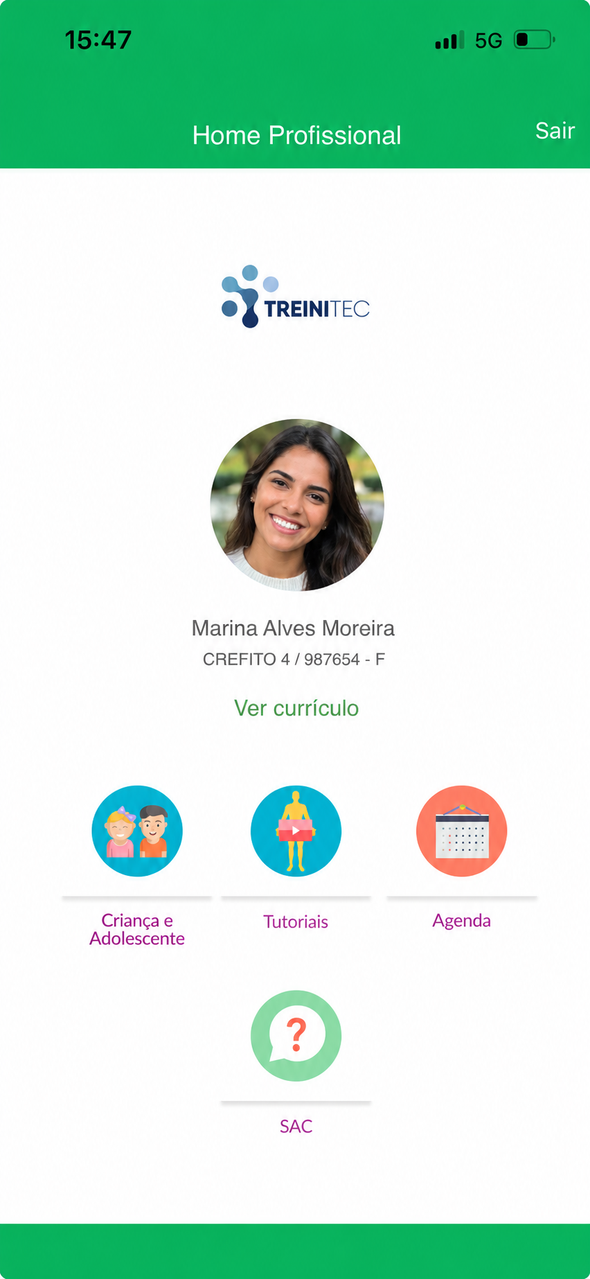Interface do Aplicativo